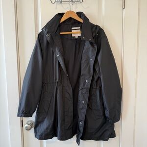 A New Day Black Rain Jacket Women’s Size XL | Lightweight Hooded